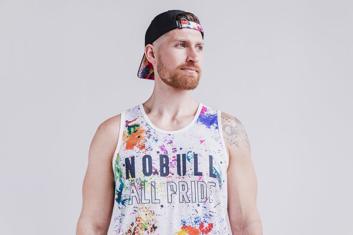 Nobull Pride Art Work Men\'s Tank Tops Multicolor | Australia (GP8169)